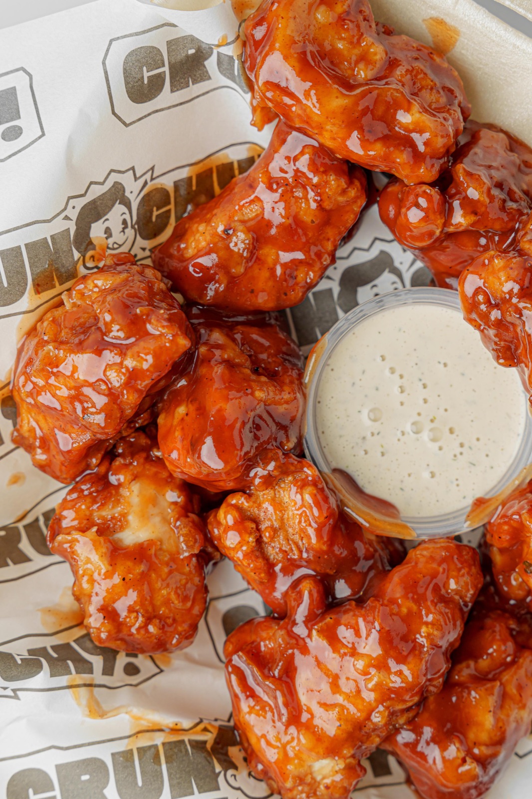 Buffalo boneless bites with ranch dressing